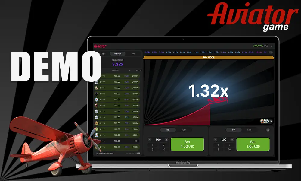 Information about the Demo version of the game Aviator
